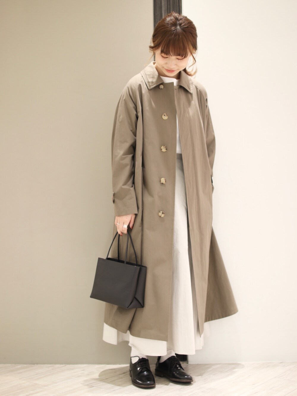 LE GLAZIK コットンツイル フレアシャツワンピース - レディース LE GLAZIK コットンツイル フレアシャツワンピース - レディース