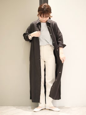 「URBAN RESEARCH DOORS（アーバンリサーチドアーズ）のハイライズデニムパンツ（デニムパンツ）」を使った、anzuさん（レディース・158cm）の春コーディネート