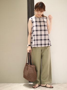 「ランチコーデ」｜anzuさん（レディース・158cm・20代）の夏コーディネート