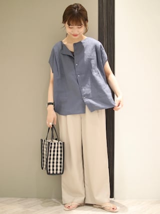 今季新品★アーバンリサーチドアーズ★リネン2wayフレンチタックブラウス URBAN RESEARCH DOORS - 新品タグ付 リネン2Wayフレンチタックブラウス