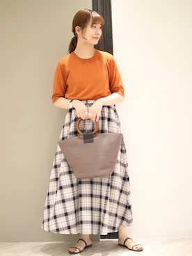 「FORK&SPOON」｜anzuさん（レディース・158cm）の夏コーディネート