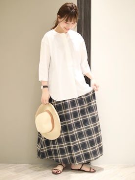 「FORK&SPOON」｜anzuさん（レディース・158cm）の夏コーディネート