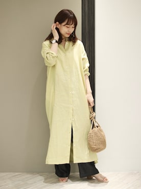 「URBAN RESEARCH DOORS（アーバンリサーチドアーズ）のペーパープレーンショルダーバッグ（ショルダーバッグ）」を使った、anzuさん（レディース・158cm）の夏コーディネート