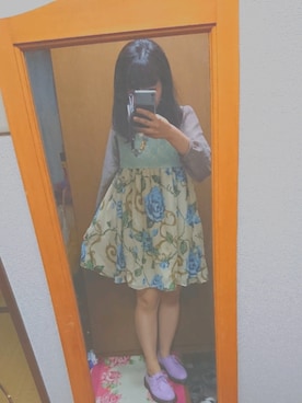「薔薇」｜「アイテム（ワンピース/ドレス）」を使った、erikaさん（レディース・157cm）の秋コーディネート