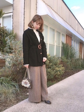 「Yves Saint Laurent（イヴサンローラン）のアイテム（パンプス）」を使った、natsumiさん（レディース・150cm）の冬コーディネート