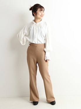 「SLOBE IENA（スローブイエナ）の【ROVERETO/ロベレート】スクエアステッチブーツ◆（ブーツ）」を使った、Yuriさん（レディース・159cm）の秋コーディネート