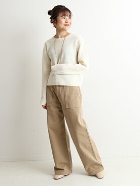 「SLOBE IENA（スローブイエナ）の【ROVERETO/ロベレート】スクエアステッチブーツ◆（ブーツ）」を使った、Yuriさん（レディース・159cm）の秋コーディネート