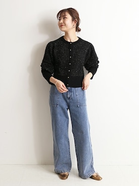 「SLOBE IENA（スローブイエナ）のアイテム（リング）」を使った、Yuriさん（レディース・159cm）の冬コーディネート