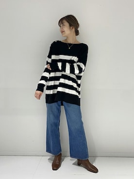 「SLOBE IENA（スローブイエナ）の【ROVERETO/ロベレート】スクエアステッチブーツ◆（ブーツ）」を使った、Yuriさん（レディース・159cm）の冬コーディネート