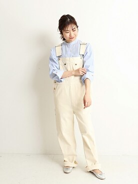 「スローブイエナ」｜「アイテム（オールインワン・サロペット）」を使った、Yuriさん（レディース・159cm）の冬コーディネート