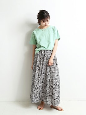 「更紗柄」｜Yuriさん（レディース・159cm）の春コーディネート