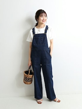 「スローブイエナ」｜「アイテム（オールインワン・サロペット）」を使った、Yuriさん（レディース・159cm）の春コーディネート