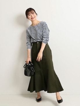 「SLOBE IENA（スローブイエナ）のアイテム（バレエシューズ）」を使った、Yuriさん（レディース・159cm）の夏コーディネート