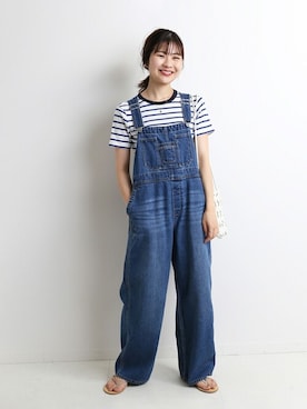 「スローブイエナ」｜「アイテム（オールインワン・サロペット）」を使った、Yuriさん（レディース・159cm）の夏コーディネート