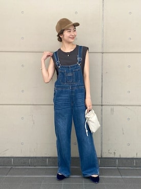 「スローブイエナ」｜「アイテム（オールインワン・サロペット）」を使った、Yuriさん（レディース・159cm）の夏コーディネート
