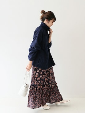 「スローブイエナ」｜「アイテム（ブルゾン）」を使った、Yuriさん（レディース・159cm）の秋コーディネート