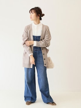 「スローブイエナ」｜「アイテム（オールインワン・サロペット）」を使った、Yuriさん（レディース・159cm）の秋コーディネート