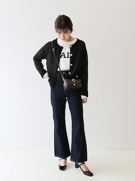 「SLOBE IENA（スローブイエナ）のアイテム（パンプス）」を使った、Yuriさん（レディース・159cm）の秋コーディネート