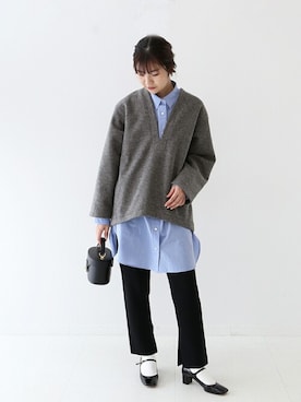 「SLOBE IENA（スローブイエナ）のアイテム（パンプス）」を使った、Yuriさん（レディース・159cm）の秋コーディネート