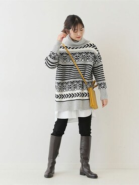 Yuriさん（レディース・159cm）の冬コーディネート