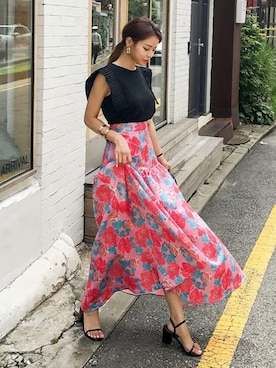「アイテム（バングル/リストバンド）」を使った、DaBaGIRLさん（レディース・163cm・20代）の夏コーディネート