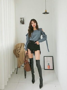 「D&B By DABAGIRL（-）のアイテム」を使った、DaBaGIRLさん（レディース・163cm）の秋コーディネート