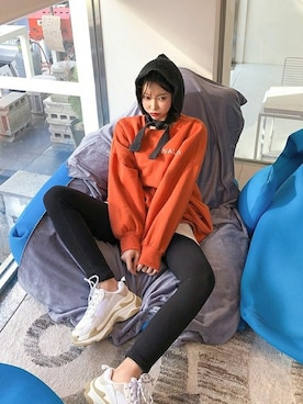 「アイテム（レギンス/スパッツ）」を使った、DaBaGIRLさん（レディース・163cm）の冬コーディネート