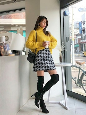 「D&B By DABAGIRL（-）のアイテム」を使った、DaBaGIRLさん（レディース・163cm）の冬コーディネート