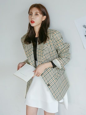 「D&B By DABAGIRL（-）のアイテム（ジャケット/アウター）」を使った、DaBaGIRLさん（レディース・163cm）の春コーディネート