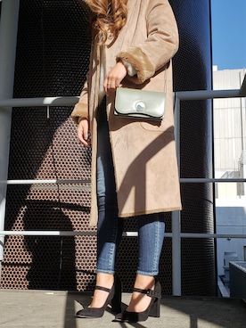 「CHARLES & KEITH（チャールズ & キース）のアイテム（財布/小物）」を使った、CHARLES & KEITHさん（レディース・160cm）の冬コーディネート