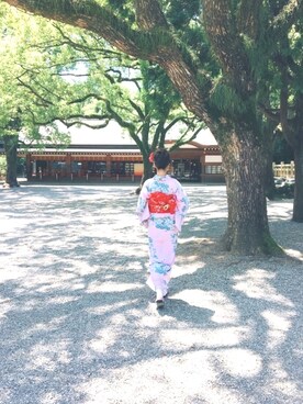 「浴衣」｜Ming 🍬さん（レディース・161cm）の冬コーディネート