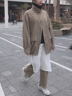「CLANE（クラネ）のアイテム（チノパンツ）」を使った、marichanさん（レディース・165cm）の冬コーディネート