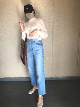 「オーガンジー」｜「アイテム（帽子）」を使った、marichanさん（レディース・165cm）の夏コーディネート