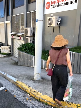 「MODE ROBE（モードローブ）のアイテム（帽子）」を使った、tomokoさん（レディース・160cm）の春コーディネート