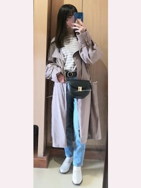 「apres jour（アプレジュール）のアイテム（トレンチコート）」を使った、まみむさん（レディース・160cm）の春コーディネート