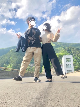 「シミラールック、カップル」｜「アイテム（スウェット）」を使った、Y＊Aさん（レディース・158cm）の春コーディネート