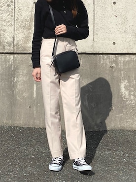 「manonfripes（マノンフリップ）のアイテム」を使った、yuさん（レディース・154cm）の春コーディネート