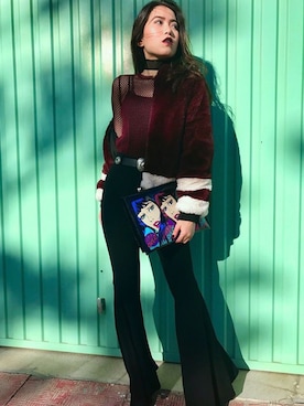 「PULL&BEAR（プルアンドベア）のアイテム（MA-1）」を使った、Noahさん（レディース・165cm）の冬コーディネート