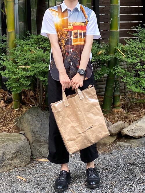 日本製 コムデギャルソンシャツ 18ss PVCトートバッグ