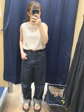 「ANATOMICA（アナトミカ）の【ANATOMICA】618 MARILYN（デニムパンツ）」を使った、amiさん（レディース・153cm）の夏コーディネート