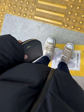 「A.P.C.（アーペーセー）のアイテム（財布/小物）」を使った、amiさん（レディース・153cm）の冬コーディネート