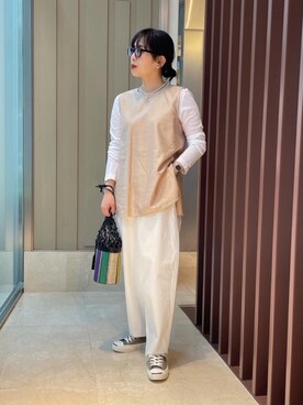 「EleSac（エルサック）の＜ELESAC（エルサック）＞PESCA ハンドバッグ◆（ハンドバッグ）」を使った、aoyamaさん（レディース・157cm）の春コーディネート