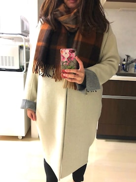 「ENFOLD（エンフォルド）のアイテム（ノーカラージャケット）」を使った、kei20180829さん（レディース・159cm）の秋コーディネート