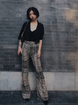 「PULL&BEAR（プルアンドベア）のアイテム（その他アウター）」を使った、雪莉酒的さん（レディース・160cm）の秋コーディネート