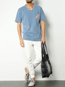 「ジョガーパンツ」｜COX公式オンラインモデルさん（メンズ・180cm）の春コーディネート