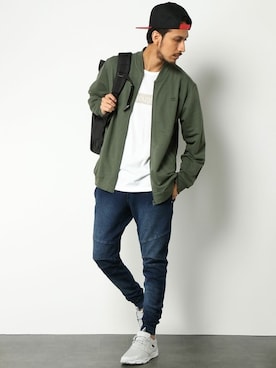 「THRASHER（スラッシャー）のアイテム（帽子）」を使った、COX公式オンラインモデルさん（メンズ・180cm）の春コーディネート