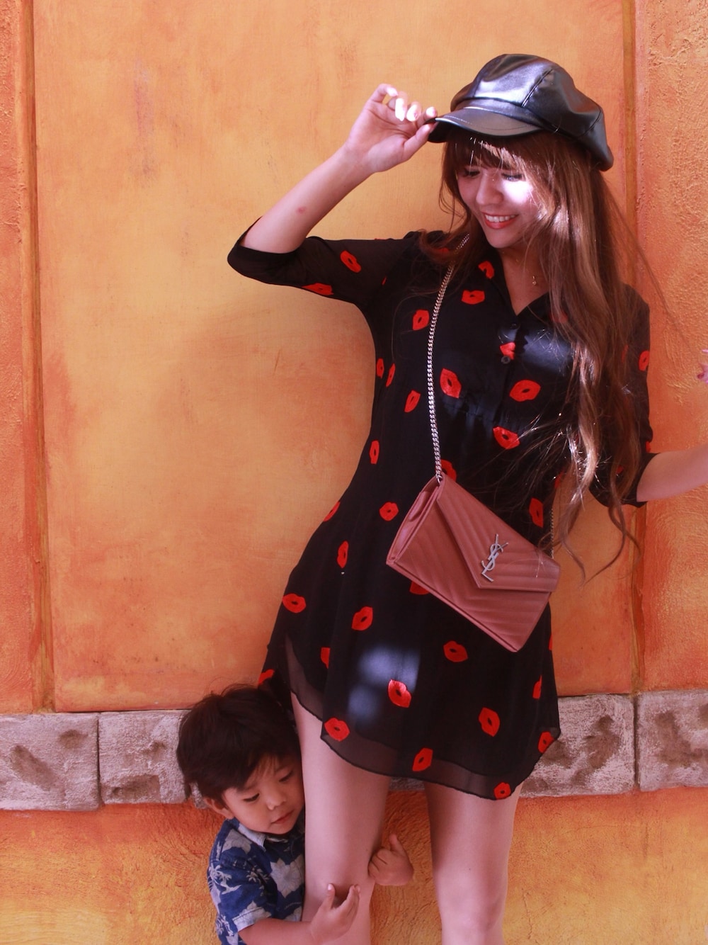 「今日のコーデ、おしゃれさんと繋がりたい、ootd、沖縄、ファッション、ママコーデ、ママファッション、プチプラコーデ、プチプラ、ワンピース」｜「韓国ブランドのアイテム（ワンピース/ドレス、ブラック系）」を使った、kumiさん（レディース・166cm）の夏コーディネートの1枚目の写真