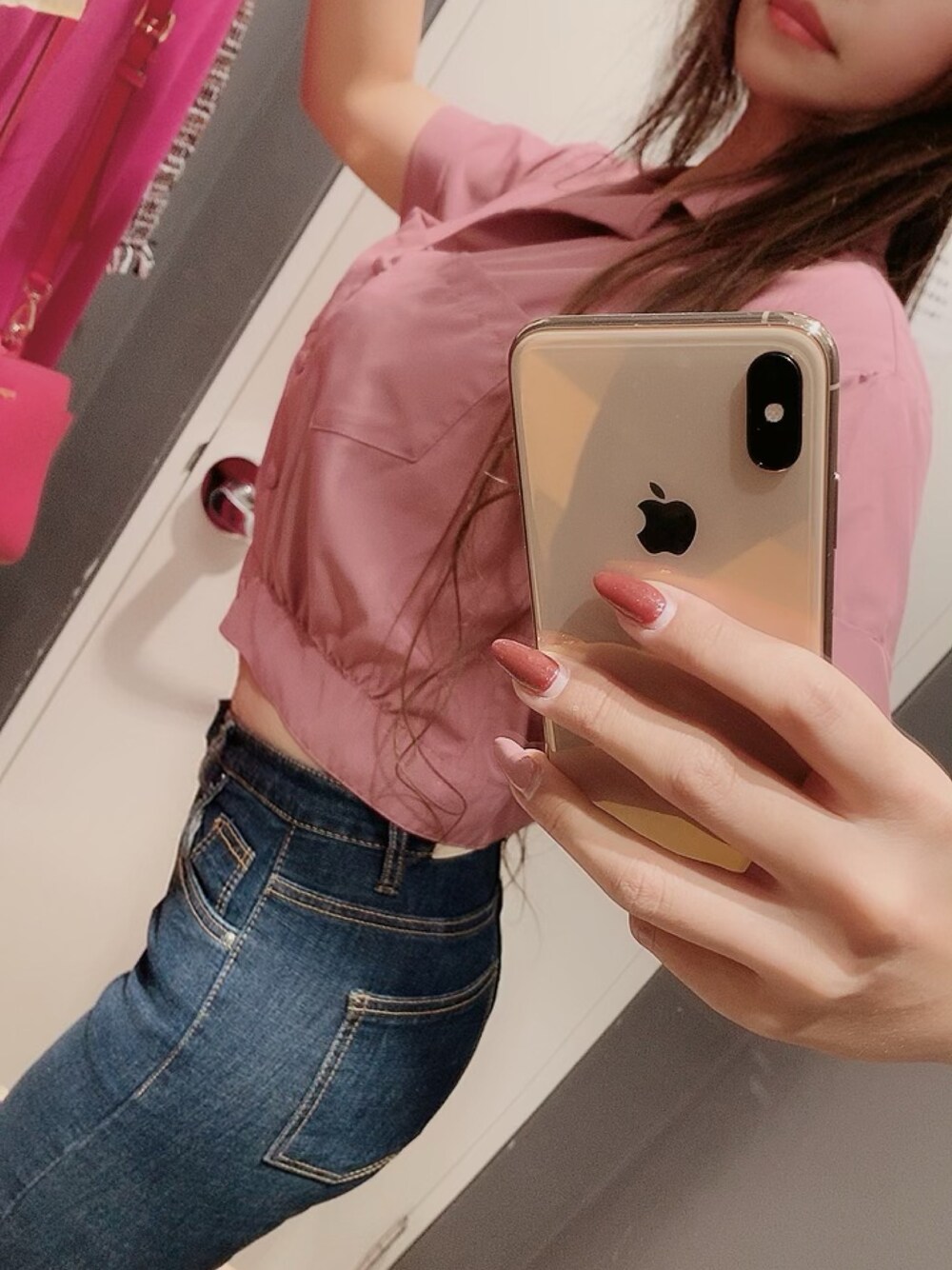 「シンプル、着回しコーデ、デニムパンツ、ootd、韓国ファッション、秋のコーデ、秋服、AW、Chuu、ファッション」｜「chuuのCHUU(チュー)-5KG シンプルデニムスキニーパンツ vol.40（デニムパンツ、ブルー系）」を使った、kumiさん（レディース・166cm）の秋コーディネートの1枚目の写真
