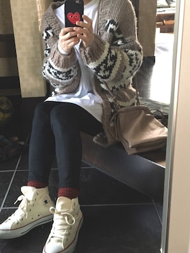 「カウチン」｜Acoさん（レディース・157cm）の秋コーディネート