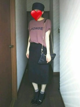 「ボーダーソックス」｜「アイテム（キャスケット）」を使った、むとうさん（レディース・161cm）の春コーディネート
